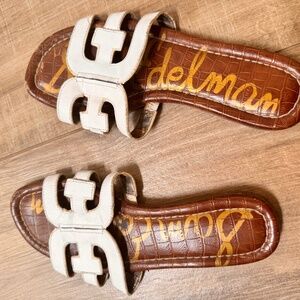 Sam Edelman Bay slide brown & white sandal women's size 7